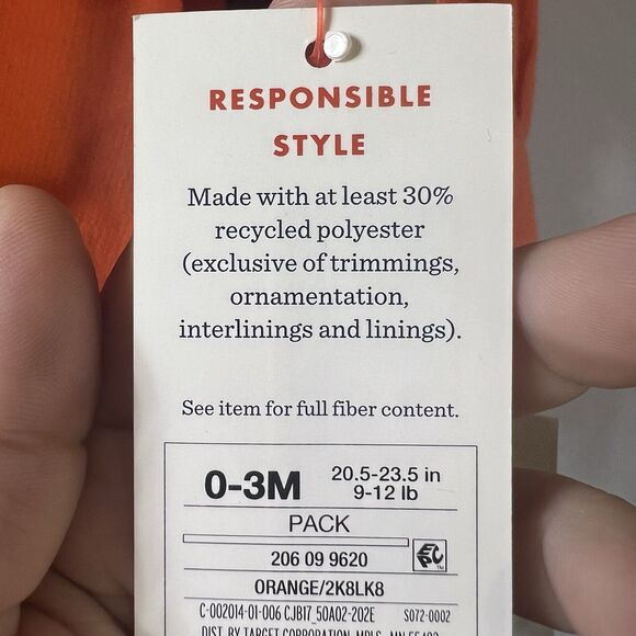 Infant Orange Pumpkin Halloween Bodysuit & Stripe Pants Set Newborn - Picture 8 of 11